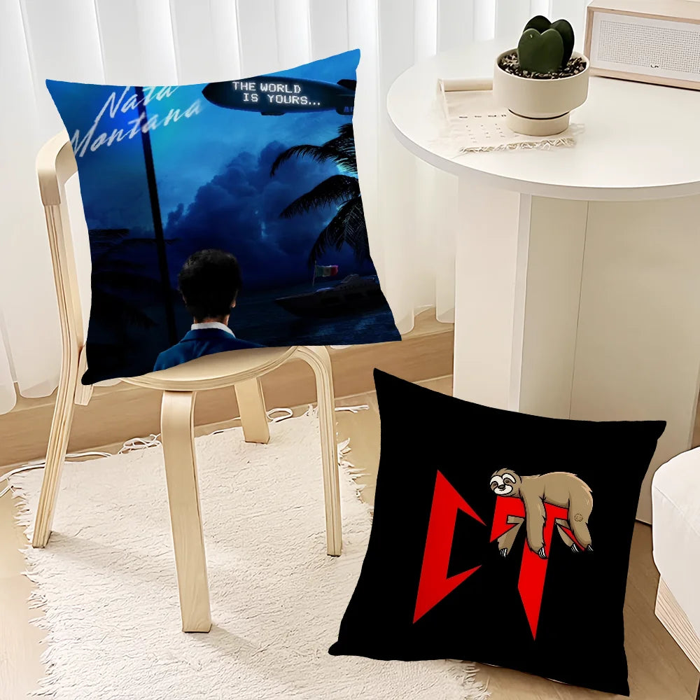 Rapper Natanael Cano Music Pillow Case Sofa Living Room Bedroom Headboard Backrest Cushion Square Cushion Nap Time