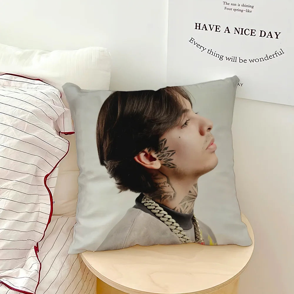 Rapper Natanael Cano Music Pillow Case Sofa Living Room Bedroom Headboard Backrest Cushion Square Cushion Nap Time