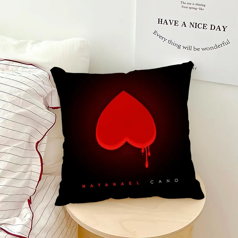 Rapper Natanael Cano Music Pillow Case Sofa Living Room Bedroom Headboard Backrest Cushion Square Cushion Nap Time
