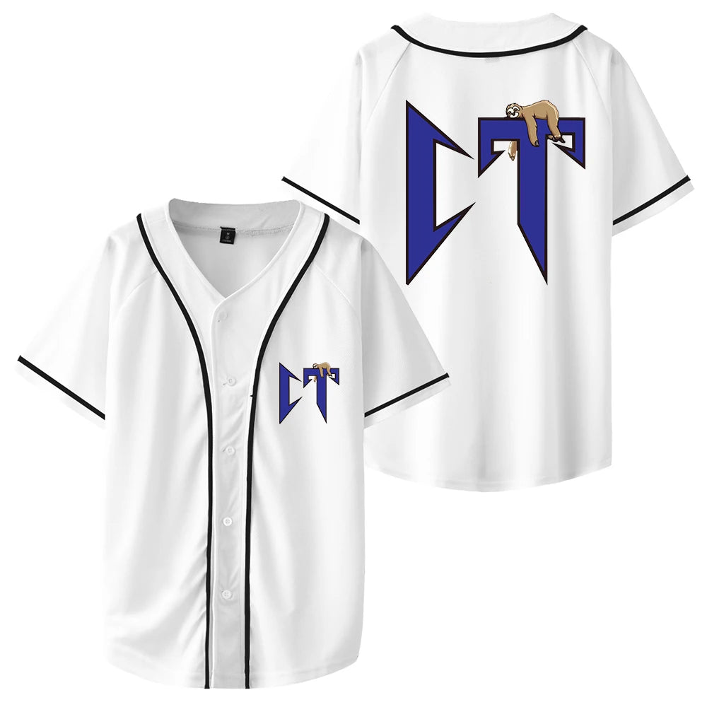 Natanael Cano Corridos Tumbados Merch CT Graphic Baseball Jersey Shirt Fashion V-Neck Short Sleeve Tops Casual Women Men Clothes
