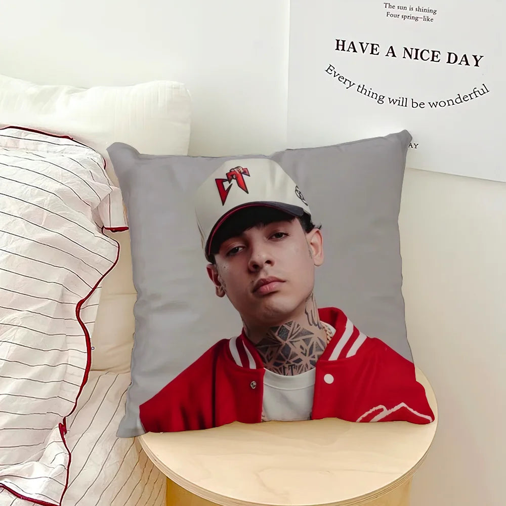 Rapper Natanael Cano Music Pillow Case Sofa Living Room Bedroom Headboard Backrest Cushion Square Cushion Nap Time
