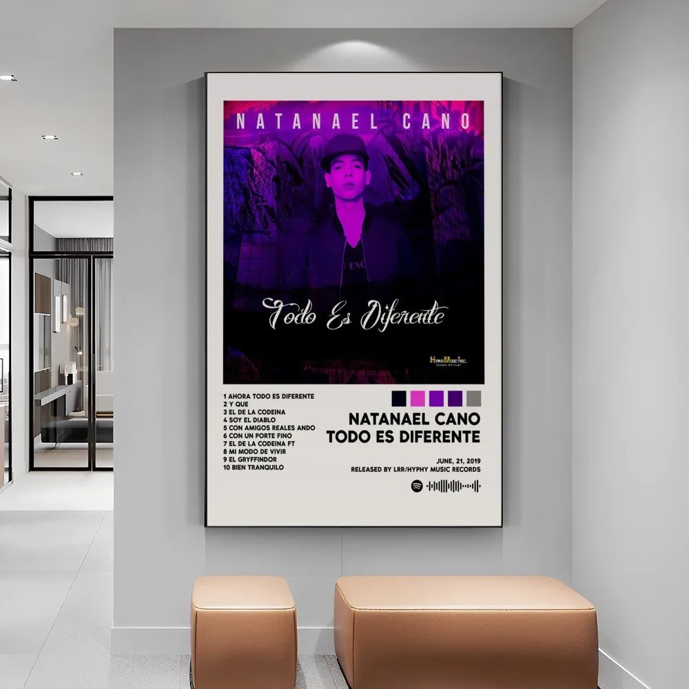 Rapper Natanael Cano Classic Movie Posters Fancy Wall Sticker for Living Room Bar Decoration Room Wall Decor