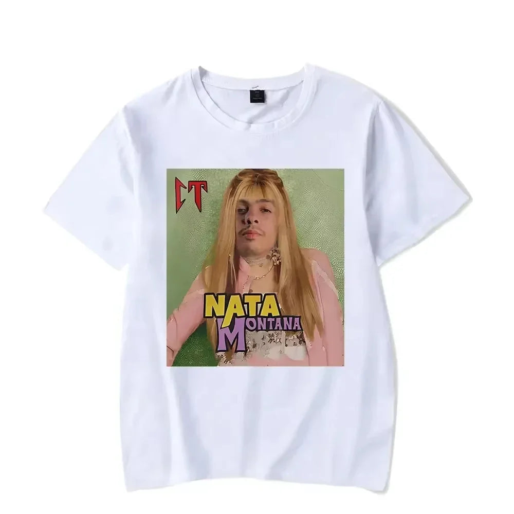 Natanael Cano Nata Montana T-Shirts Men Women Casual Short Sleeve round Neck Cotton Tee Unisex Fashion Street Comfort Top