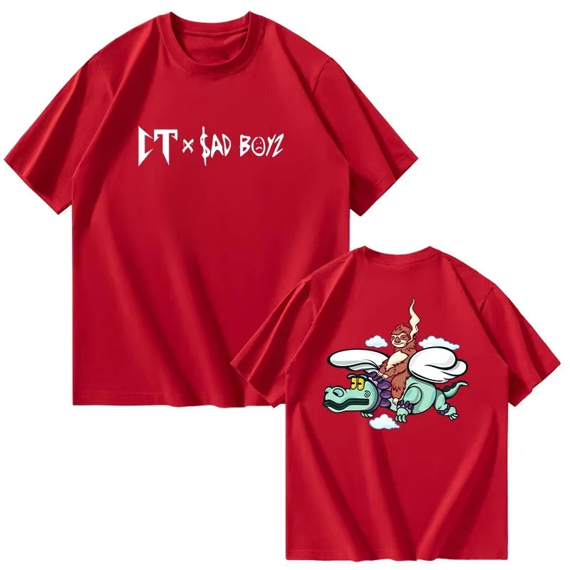 Player Corridos Tumbados T-Shirts Men Fashion Sadboyz Cotton Short Sleeve T Shirt Women Cool Casual Harajuku Streetwear Tee Tops