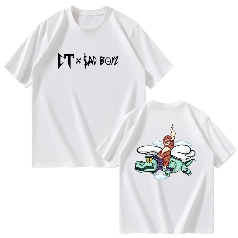 Player Corridos Tumbados T-Shirts Men Fashion Sadboyz Cotton Short Sleeve T Shirt Women Cool Casual Harajuku Streetwear Tee Tops