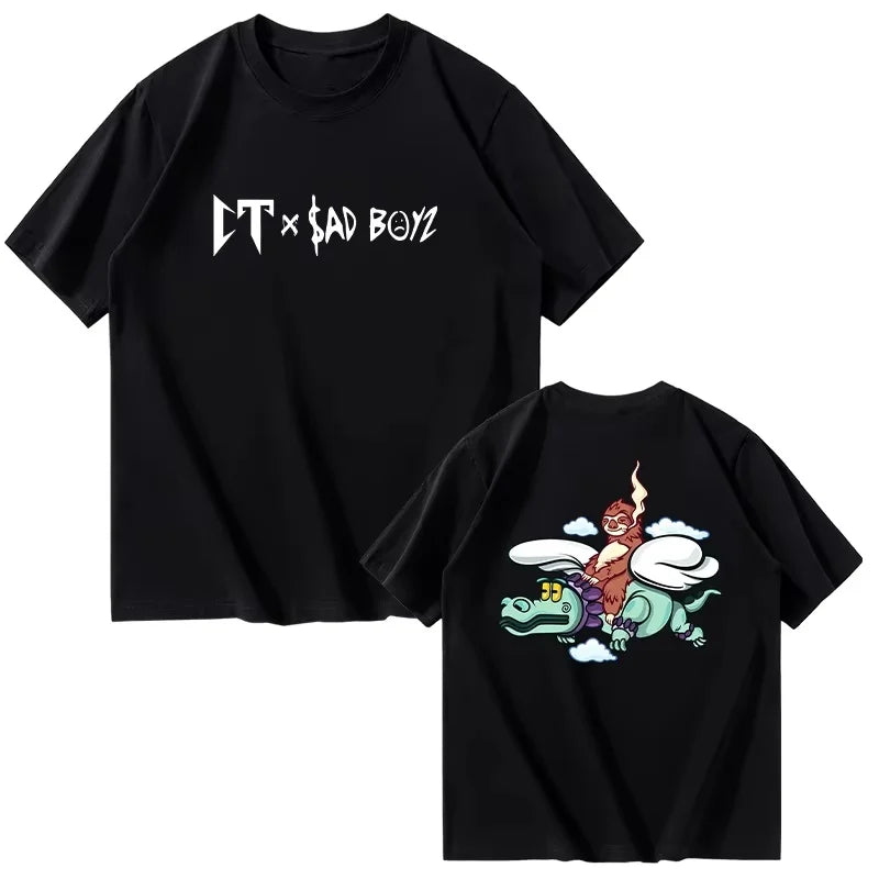 Player Corridos Tumbados T-Shirts Men Fashion Sadboyz Cotton Short Sleeve T Shirt Women Cool Casual Harajuku Streetwear Tee Tops