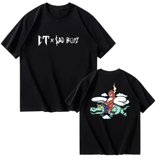 Player Corridos Tumbados T-Shirts Men Fashion Sadboyz Cotton Short Sleeve T Shirt Women Cool Casual Harajuku Streetwear Tee Tops