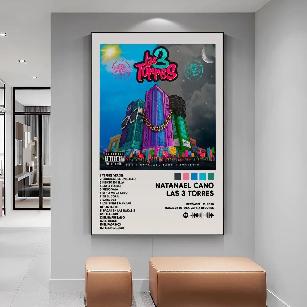 Rapper Natanael Cano Classic Movie Posters Fancy Wall Sticker for Living Room Bar Decoration Room Wall Decor