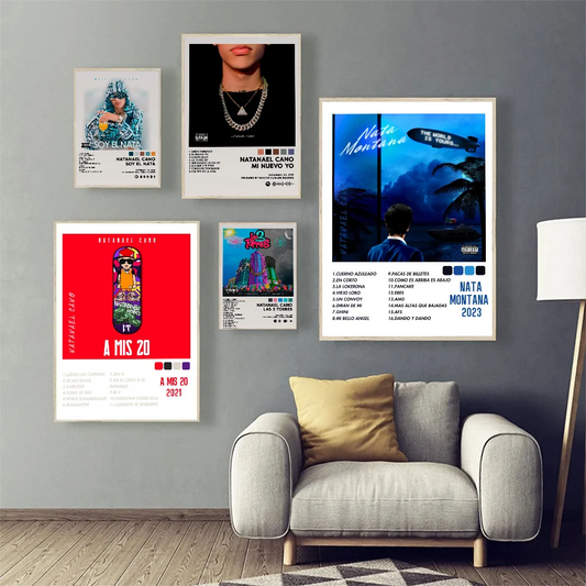 Rapper Natanael Cano Classic Movie Posters Fancy Wall Sticker for Living Room Bar Decoration Room Wall Decor