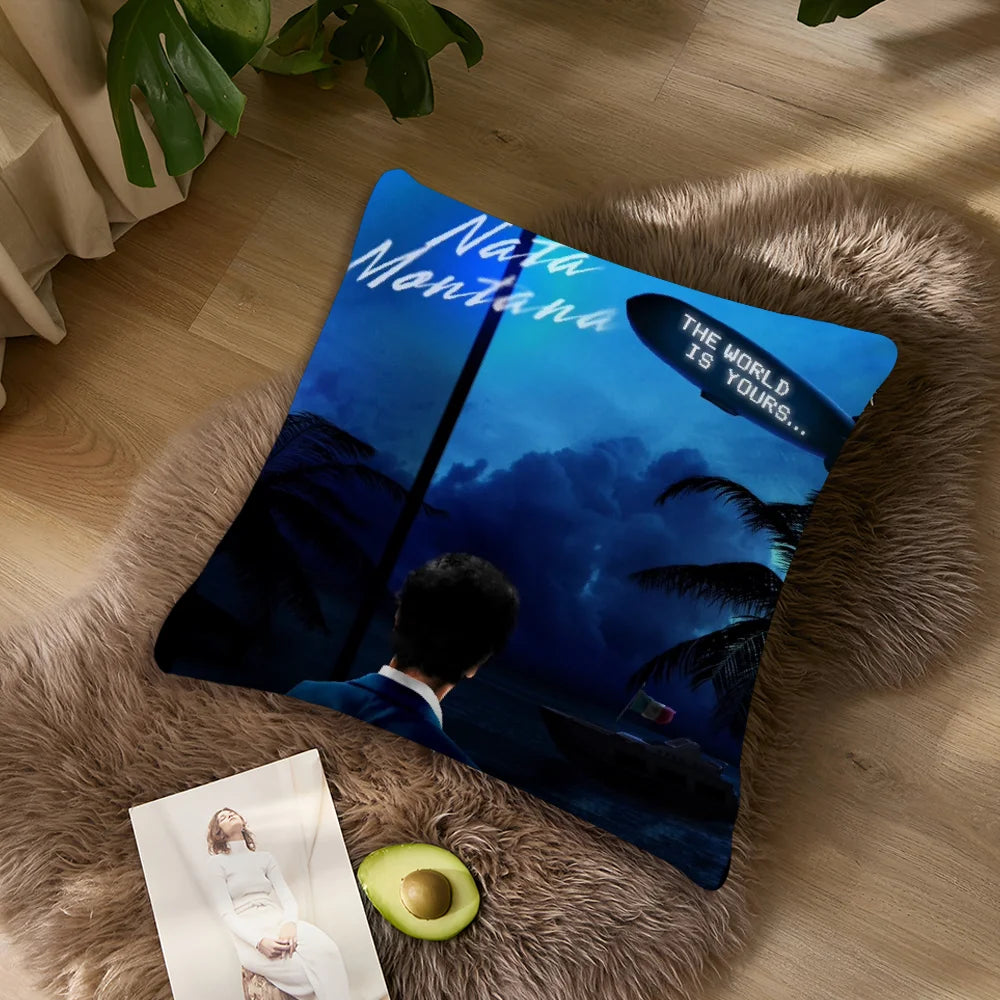 Rapper Natanael Cano Music Pillow Case Sofa Living Room Bedroom Headboard Backrest Cushion Square Cushion Nap Time