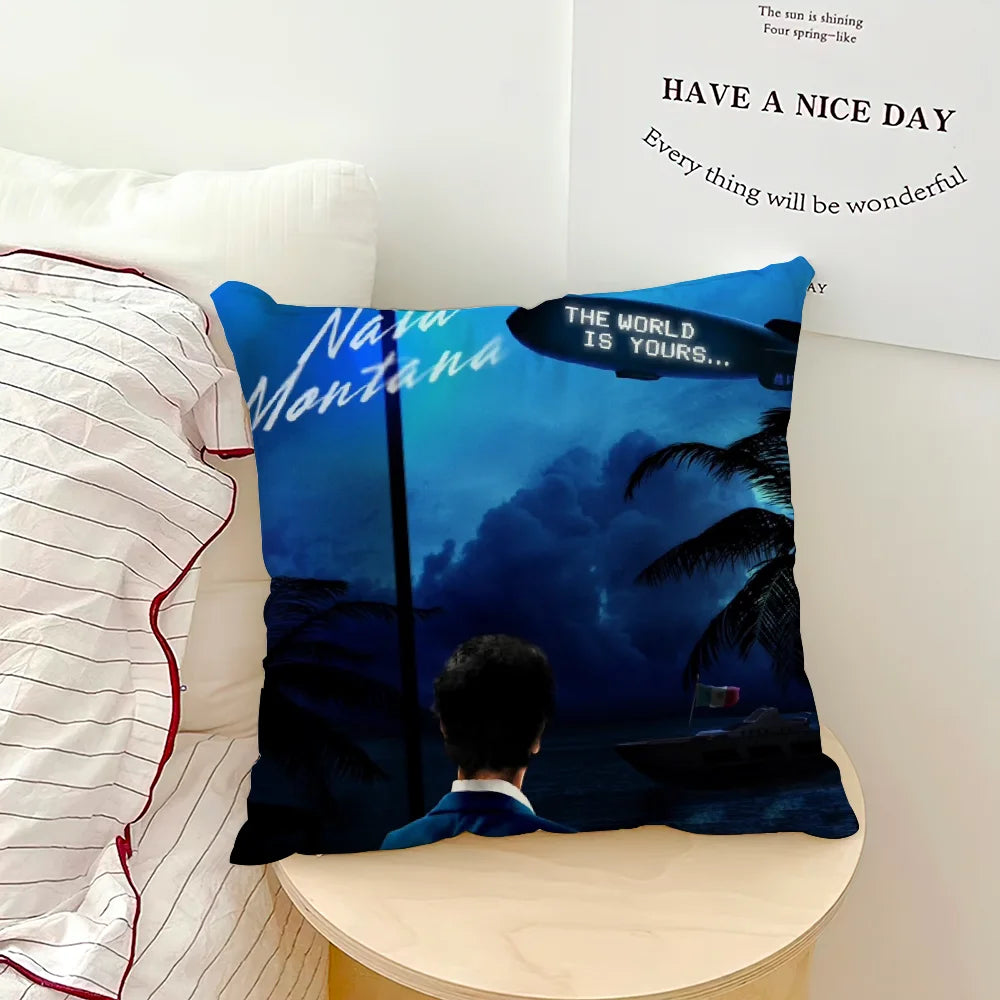 Rapper Natanael Cano Music Pillow Case Sofa Living Room Bedroom Headboard Backrest Cushion Square Cushion Nap Time